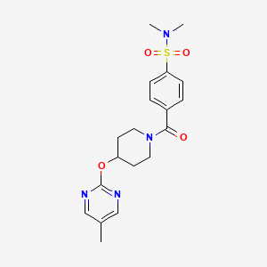 N,N-Dimethyl-4-[4-(5-methylpyrimidin-2-yl)oxypiperidine-1-carbonyl]benzenesulfonamide