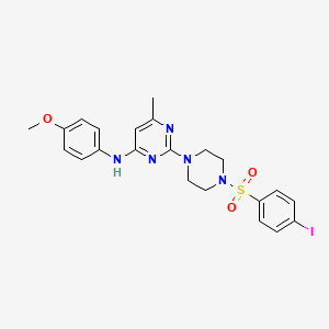 2-(4-((4-iodophenyl)sulfonyl)piperazin-1-yl)-N-(4-methoxyphenyl)-6-methylpyrimidin-4-amine