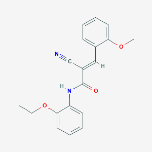 molecular formula C19H18N2O3 B2781626 (2E)-2-cyano-N-(2-ethoxyphenyl)-3-(2-methoxyphenyl)acrylamide CAS No. 464908-71-2