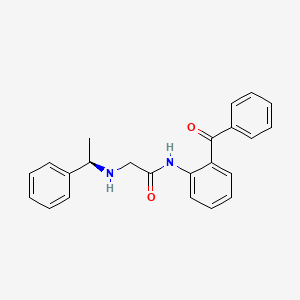 molecular formula C23H22N2O2 B2781637 N-(2-benzoylphenyl)-2-{[(1R)-1-phenylethyl]amino}acetamide CAS No. 1219198-32-9