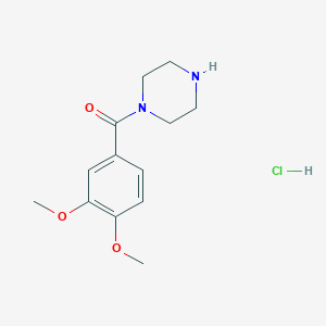 molecular formula C13H19ClN2O3 B2781641 1-(3,4-Dimethoxybenzoyl)piperazine hydrochloride CAS No. 119049-61-5