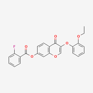 molecular formula C24H17FO6 B2781651 3-(2-ethoxyphenoxy)-4-oxo-4H-chromen-7-yl 2-fluorobenzoate CAS No. 637751-62-3