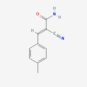 molecular formula C11H10N2O B2781652 2-Cyano-3-(p-tolyl)acrylamide CAS No. 19310-59-9; 52287-59-9