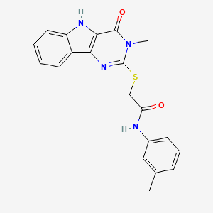 2-({3-methyl-4-oxo-3H,4H,5H-pyrimido[5,4-b]indol-2-yl}sulfanyl)-N-(3-methylphenyl)acetamide