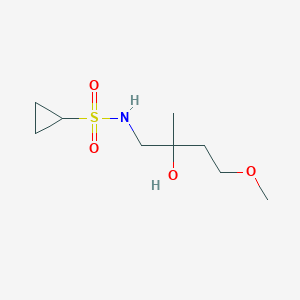B2781704 N-(2-Hydroxy-4-methoxy-2-methylbutyl)cyclopropanesulfonamide CAS No. 1695648-32-8