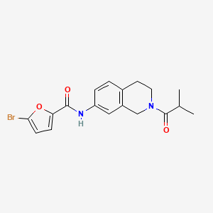 molecular formula C18H19BrN2O3 B2781706 5-溴-N-(2-异丁酰-1,2,3,4-四氢异喹啉-7-基)呋喃-2-甲酰胺 CAS No. 955738-51-9