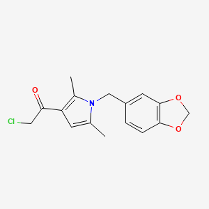 B2781709 1-[1-(2H-1,3-benzodioxol-5-ylmethyl)-2,5-dimethyl-1H-pyrrol-3-yl]-2-chloroethan-1-one CAS No. 731826-79-2
