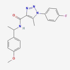 molecular formula C19H19FN4O2 B2781718 [1-(4-fluorophenyl)-5-methyl(1,2,3-triazol-4-yl)]-N-[(4-methoxyphenyl)ethyl]ca rboxamide CAS No. 1032227-95-4