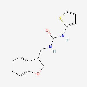 molecular formula C14H14N2O2S B2781742 1-[(2,3-Dihydro-1-benzofuran-3-yl)methyl]-3-(thiophen-2-yl)urea CAS No. 2097893-44-0