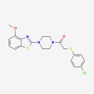 molecular formula C20H20ClN3O2S2 B2781752 2-((4-Chlorophenyl)thio)-1-(4-(4-methoxybenzo[d]thiazol-2-yl)piperazin-1-yl)ethanone CAS No. 897478-15-8