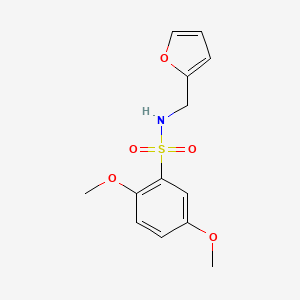 molecular formula C13H15NO5S B2781756 N-(呋喃-2-基甲基)-2,5-二甲氧基苯磺酰胺 CAS No. 332021-92-8