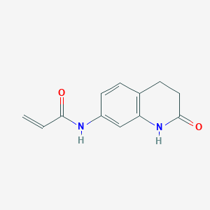 molecular formula C12H12N2O2 B2781757 N-(2-Oxo-3,4-dihydro-1H-quinolin-7-yl)prop-2-enamide CAS No. 2305308-55-6