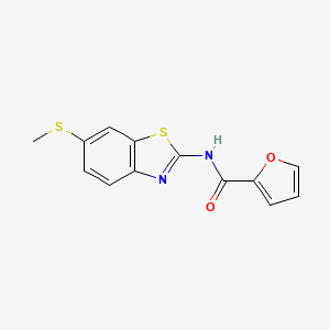 molecular formula C13H10N2O2S2 B2781761 N-(6-(methylthio)benzo[d]thiazol-2-yl)furan-2-carboxamide CAS No. 922675-69-2