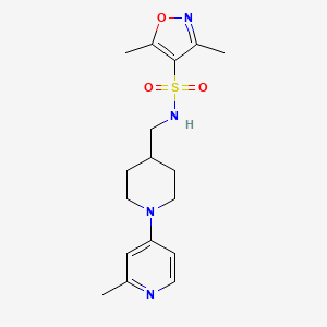 molecular formula C17H24N4O3S B2781767 3,5-二甲基-N-((1-(2-甲基吡啶-4-基)哌啶-4-基)甲基)异噁唑-4-磺酰胺 CAS No. 2034286-61-6