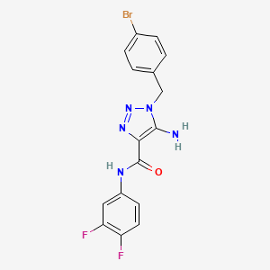 molecular formula C16H12BrF2N5O B2781781 5-氨基-1-(4-溴苯甲基)-N-(3,4-二氟苯基)-1H-1,2,3-三唑-4-甲酰胺 CAS No. 899973-48-9