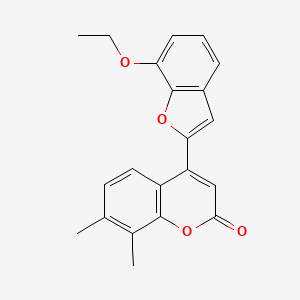 molecular formula C21H18O4 B2781788 4-(7-乙氧-1-苯并呋喃-2-基)-7,8-二甲基香豆素-2-酮 CAS No. 637752-22-8