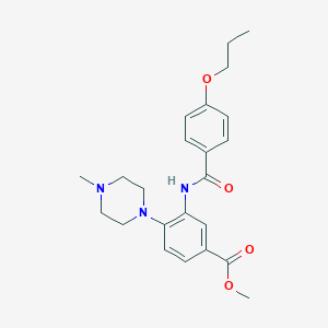 Methyl 4-(4-methyl-1-piperazinyl)-3-[(4-propoxybenzoyl)amino]benzoate