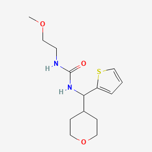 molecular formula C14H22N2O3S B2781792 1-(2-甲氧基乙基)-3-((四氢-2H-吡喃-4-基)(噻吩-2-基)甲基)脲 CAS No. 2319637-41-5