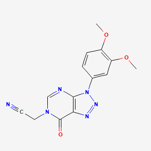 B2781796 2-[3-(3,4-Dimethoxyphenyl)-7-oxotriazolo[4,5-d]pyrimidin-6-yl]acetonitrile CAS No. 872594-55-3