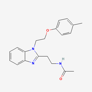 B2781804 N-(2-{1-[2-(4-methylphenoxy)ethyl]-1H-benzimidazol-2-yl}ethyl)acetamide CAS No. 838884-87-0