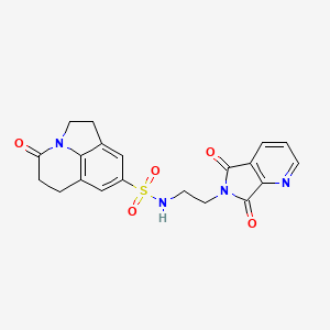 molecular formula C20H18N4O5S B2781806 N-(2-(5,7-二氧代-5H-吡咯并[3,4-b]吡啉-6(7H)-基)乙基)-4-氧代-2,4,5,6-四氢-1H-吡咯并[3,2,1-ij]喹啉-8-磺酰胺 CAS No. 2034462-85-4