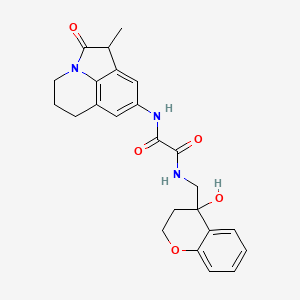 B2781808 N1-((4-hydroxychroman-4-yl)methyl)-N2-(1-methyl-2-oxo-2,4,5,6-tetrahydro-1H-pyrrolo[3,2,1-ij]quinolin-8-yl)oxalamide CAS No. 1396887-98-1