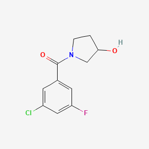 molecular formula C11H11ClFNO2 B2781821 (3-Chloro-5-fluorophenyl)-(3-hydroxypyrrolidin-1-yl)methanone CAS No. 2327034-11-5