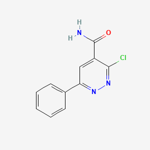 molecular formula C11H8ClN3O B2781838 3-Chloro-6-phenylpyridazine-4-carboxamide CAS No. 118269-69-5