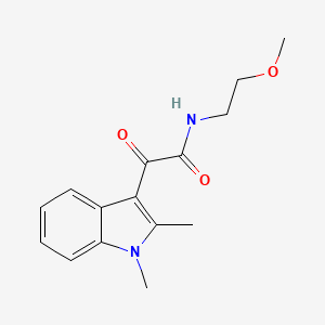 molecular formula C15H18N2O3 B2781885 2-(1,2-dimethylindol-3-yl)-N-(2-methoxyethyl)-2-oxoacetamide CAS No. 862814-43-5