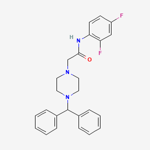 N-(2,4-Difluorophenyl)-2-(4-(diphenylmethyl)piperazinyl)ethanamide