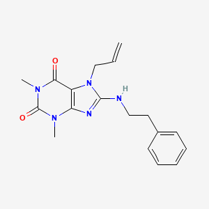 7-allyl-1,3-dimethyl-8-(phenethylamino)-1H-purine-2,6(3H,7H)-dione