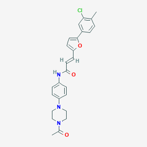 N-[4-(4-acetyl-1-piperazinyl)phenyl]-3-[5-(3-chloro-4-methylphenyl)-2-furyl]acrylamide