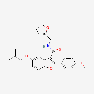 N-(furan-2-ylmethyl)-2-(4-methoxyphenyl)-5-[(2-methylprop-2-en-1-yl)oxy]-1-benzofuran-3-carboxamide