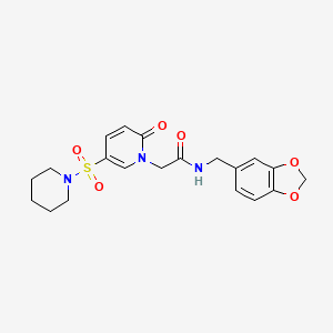 N-(1,3-benzodioxol-5-ylmethyl)-2-[2-oxo-5-(piperidin-1-ylsulfonyl)pyridin-1(2H)-yl]acetamide