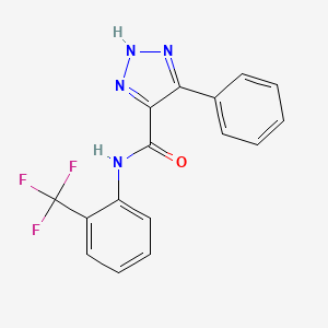 4-phenyl-N-(2-(trifluoromethyl)phenyl)-1H-1,2,3-triazole-5-carboxamide