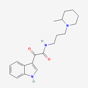 2-(1H-indol-3-yl)-N-(3-(2-methylpiperidin-1-yl)propyl)-2-oxoacetamide
