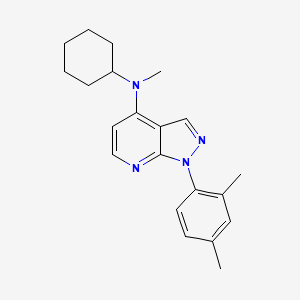 N-cyclohexyl-1-(2,4-dimethylphenyl)-N-methyl-1H-pyrazolo[3,4-b]pyridin-4-amine