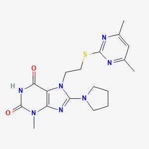 7-[2-(4,6-Dimethylpyrimidin-2-yl)sulfanylethyl]-3-methyl-8-pyrrolidin-1-ylpurine-2,6-dione
