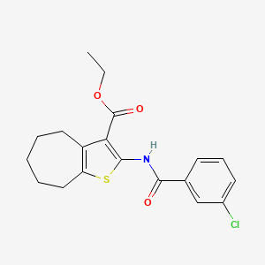 ethyl 2-(3-chlorobenzamido)-5,6,7,8-tetrahydro-4H-cyclohepta[b]thiophene-3-carboxylate