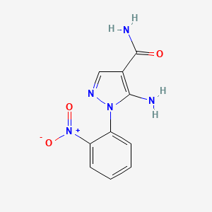 molecular formula C10H9N5O3 B2781917 5-amino-1-(2-nitrophenyl)-1H-pyrazole-4-carboxamide CAS No. 792953-08-3