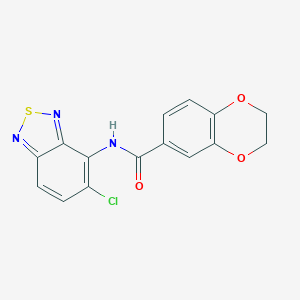 molecular formula C15H10ClN3O3S B278192 N-(5-chloro-2,1,3-benzothiadiazol-4-yl)-2,3-dihydro-1,4-benzodioxine-6-carboxamide 