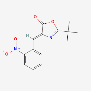 molecular formula C14H14N2O4 B2781922 (Z)-2-(tert-butyl)-4-(2-nitrobenzylidene)oxazol-5(4H)-one CAS No. 538339-01-4
