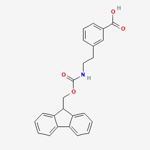 molecular formula C24H21NO4 B2781926 3-(2-((((9H-Fluoren-9-yl)methoxy)carbonyl)amino)ethyl)benzoic acid CAS No. 1339169-33-3