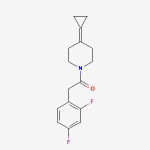 molecular formula C16H17F2NO B2781927 1-(4-Cyclopropylidenepiperidin-1-yl)-2-(2,4-difluorophenyl)ethanone CAS No. 2097911-72-1