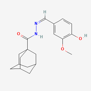 molecular formula C19H24N2O3 B2781950 (3r,5r,7r,Z)-N'-(4-hydroxy-3-methoxybenzylidene)adamantane-1-carbohydrazide CAS No. 57277-70-0