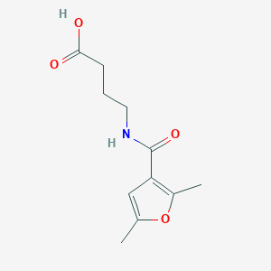 molecular formula C11H15NO4 B2781952 4-[(2,5-Dimethyl-furan-3-carbonyl)-amino]-butyric acid CAS No. 335393-89-0