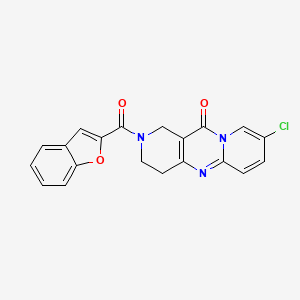 molecular formula C20H14ClN3O3 B2781957 2-(benzofuran-2-carbonyl)-8-chloro-3,4-dihydro-1H-dipyrido[1,2-a:4',3'-d]pyrimidin-11(2H)-one CAS No. 2034413-63-1