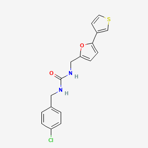 molecular formula C17H15ClN2O2S B2781963 1-(4-Chlorobenzyl)-3-((5-(thiophen-3-yl)furan-2-yl)methyl)urea CAS No. 2034341-56-3