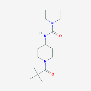 molecular formula C15H29N3O2 B2781965 3-[1-(2,2-Dimethylpropanoyl)piperidin-4-yl]-1,1-diethylurea CAS No. 1795960-84-7