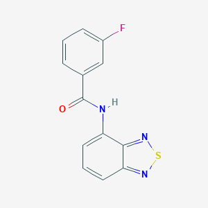 molecular formula C13H8FN3OS B278197 N-(2,1,3-benzothiadiazol-4-yl)-3-fluorobenzamide 